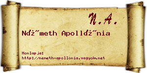 Németh Apollónia névjegykártya